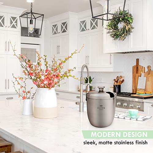 ELITRA Stainless Steel Wine Chiller Bucket with Tongs