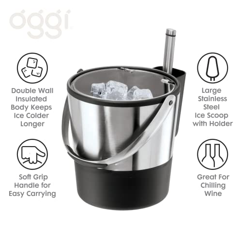Black Stainless Steel Ice Bucket - 4 Quart