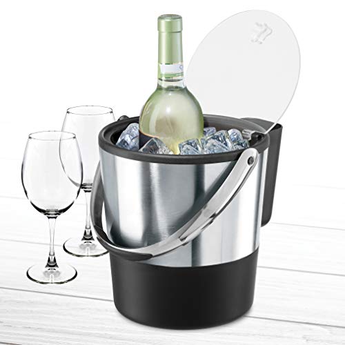Black Stainless Steel Ice Bucket - 4 Quart