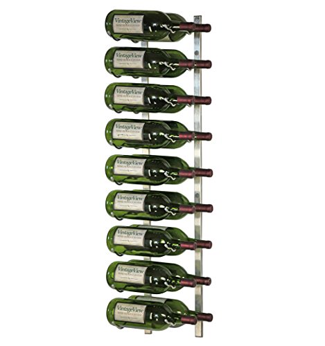 18-Bottle Wall Mounted Wine Rack with Label Forward Design