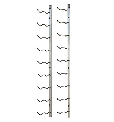18-Bottle Wall Mounted Wine Rack with Label Forward Design