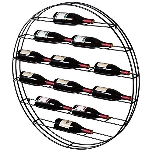 Modern Wall Mounted 12-Bottle Wine Rack