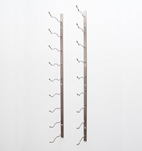 18-Bottle Wall Mounted Wine Rack with Label Forward Design