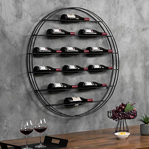 Modern Wall Mounted 12-Bottle Wine Rack