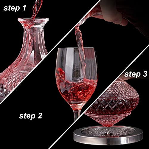 Spinning Wine Decanter with Stopper and Gift Box