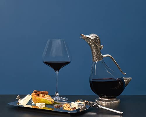 Silverplated Duck Decanter for Red Wine, 750ml Capacity