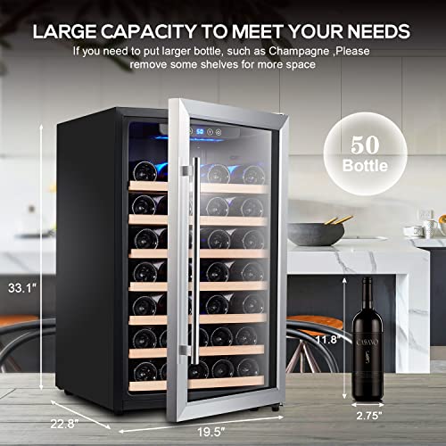 Kalamra Single Zone Wine Fridge - 50 Bottles