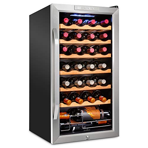 28 Bottle Wine Cooler with Lock & Digital Control