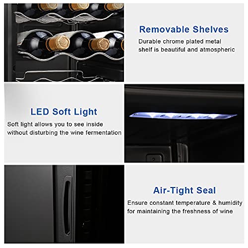 18 Bottle Mini Wine Fridge with Digital Control