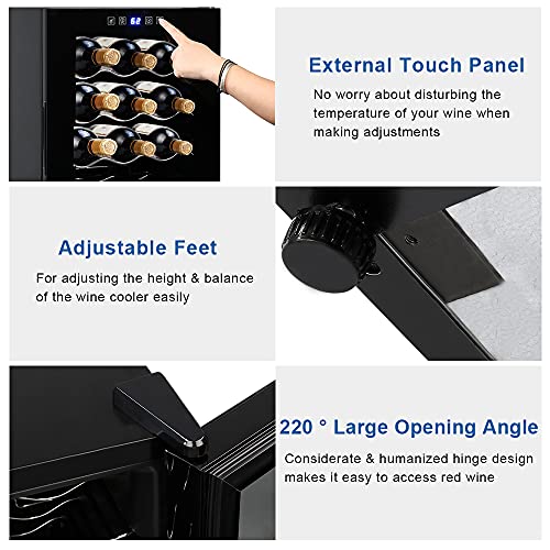18 Bottle Mini Wine Fridge with Digital Control