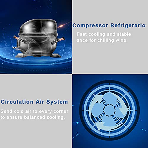 18 Bottle Mini Wine Fridge with Digital Control