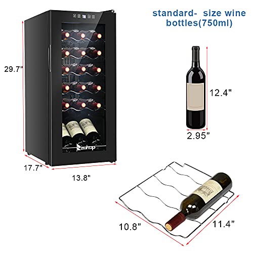18 Bottle Mini Wine Fridge with Digital Control