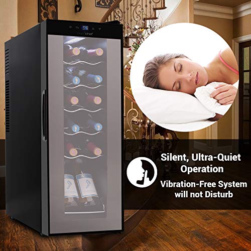 Mini Wine Cooler with Digital Control & Glass Door