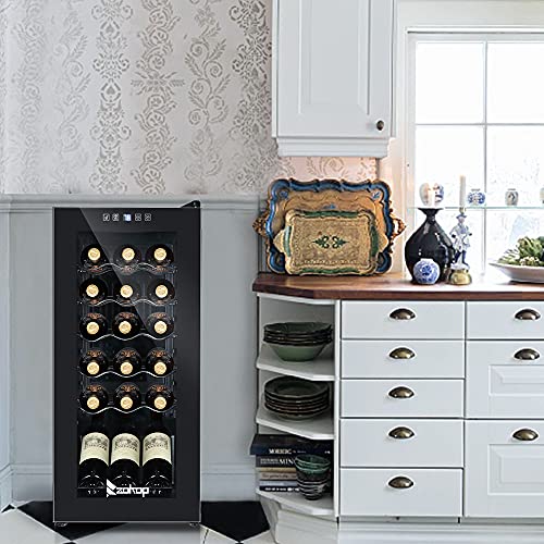 18 Bottle Mini Wine Fridge with Digital Control