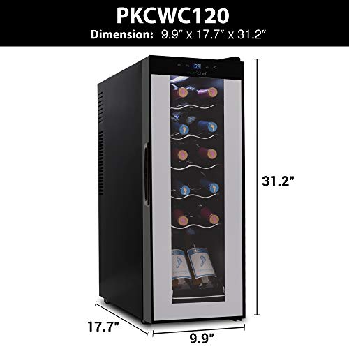 Mini Wine Cooler with Digital Control & Glass Door