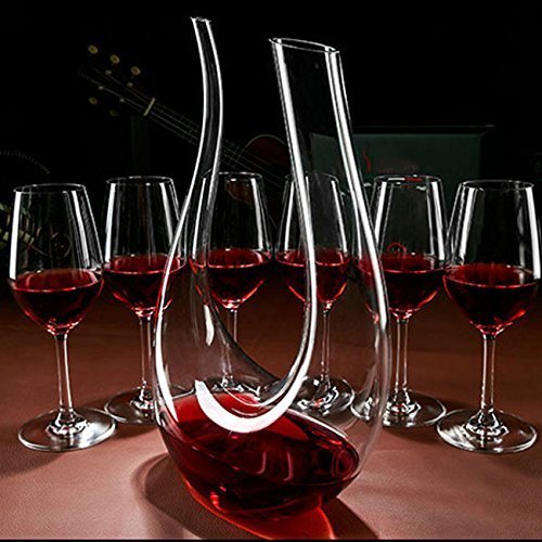 Red Wine Decanter with U-Shaped Design