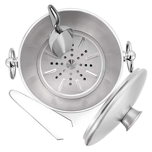 Insulated Stainless Steel Ice Bucket Set - 3L