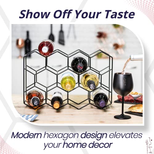 Modern 14-Bottle Countertop Wine Rack
