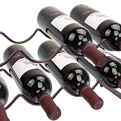 Two-tier Metal Wine Rack - Holds 8 Bottles