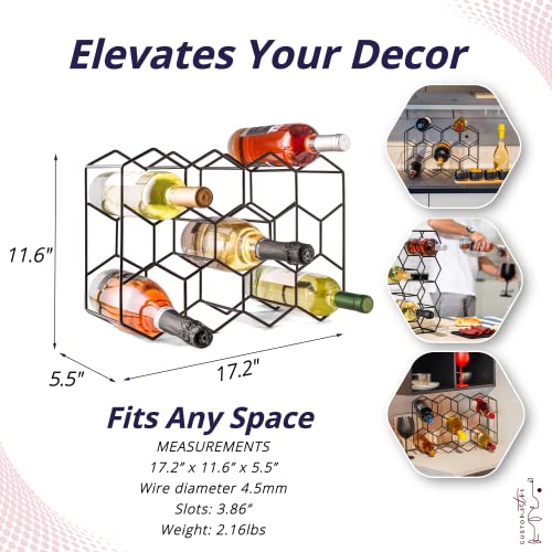 Modern 14-Bottle Countertop Wine Rack