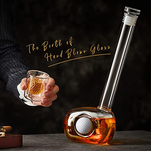 Golf-themed Liquor Decanter Set with Glasses