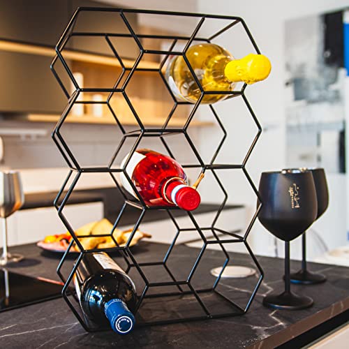 Modern 14-Bottle Countertop Wine Rack