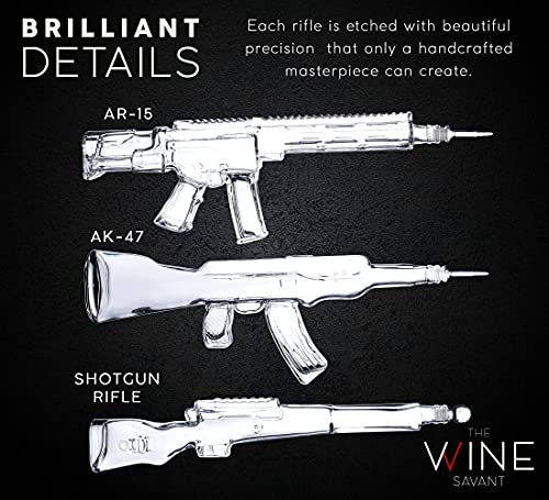 Gun-themed 3-piece whiskey decanter set