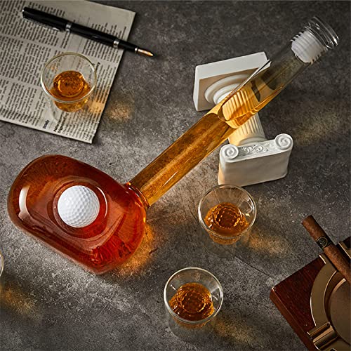 Golf-themed Liquor Decanter Set with Glasses