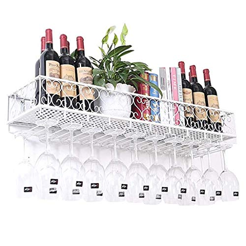 Wall-mounted Wine Shelf with Glass Holder and Racks