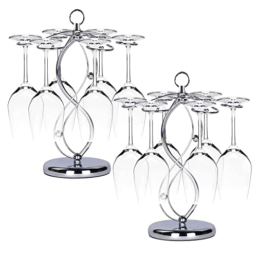 Upside Down Wine Glass Rack, 6 Holders