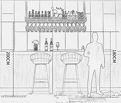 Vintage Wall Hanging Wine Glass Rack