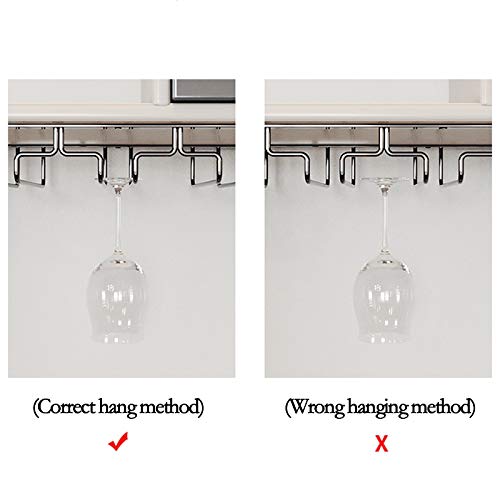 Stainless Steel Under Cabinet Wine Glass Rack