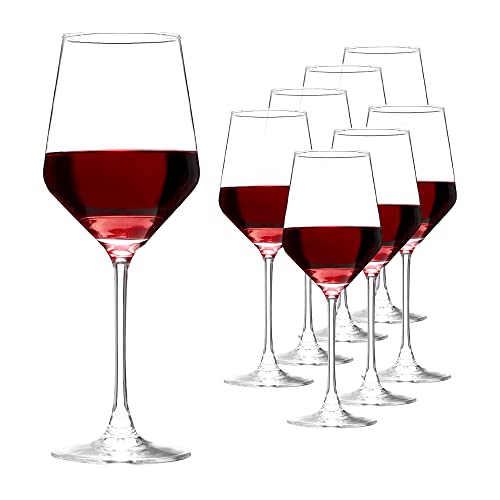 Clear Stemless Wine Glasses (Set of 8, 17 oz)