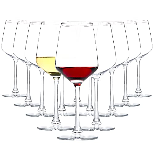 12-Piece HAKEEMI Clear Stemmed Wine Glasses