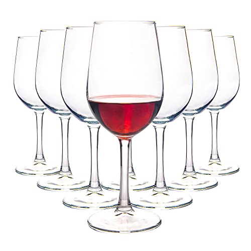 Clear Wine Glasses Set of 8, 12 oz