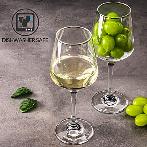 12-Piece HAKEEMI Clear Stemmed Wine Glasses
