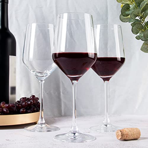 Clear Stemless Wine Glasses (Set of 8, 17 oz)