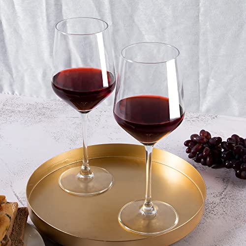 Clear Stemless Wine Glasses (Set of 8, 17 oz)