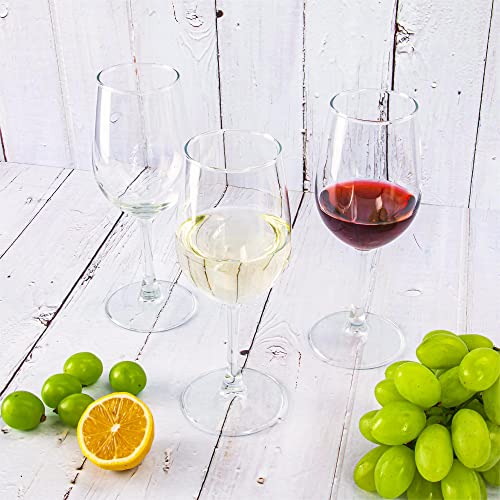 Clear Wine Glasses Set of 8, 12 oz