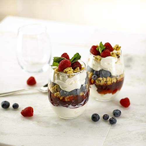 Stemless Wine Glasses: Set of 12, 15 oz