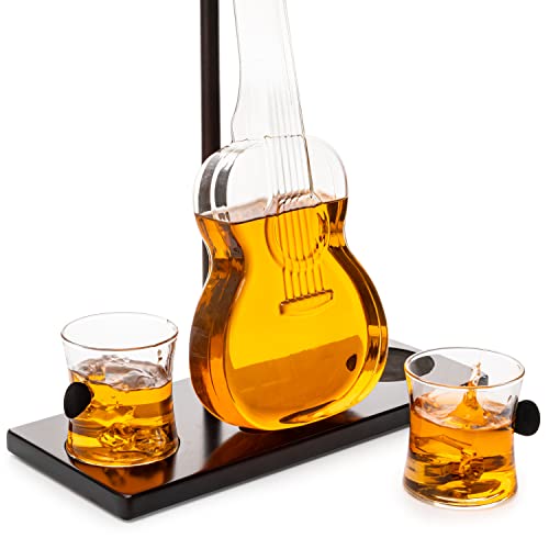 Guitar Decanter Set - Wine Savant 1000ml with Glasses