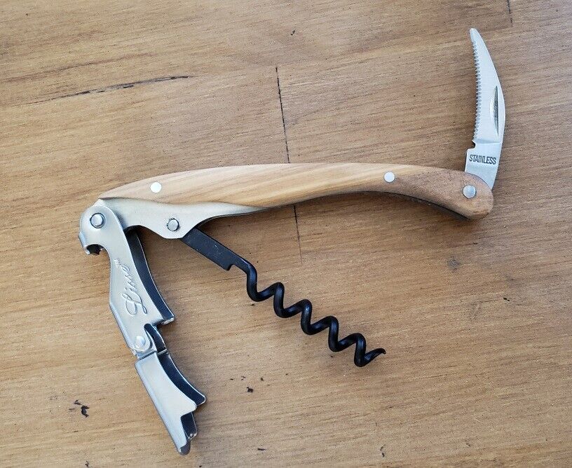 Olivewood Waiter Corkscrew & Bottle Opener