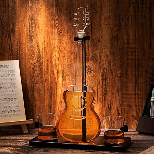 Guitar Decanter Set - Wine Savant 1000ml with Glasses
