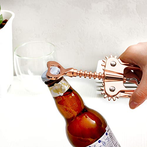 Hanee Rose Gold Wing Corkscrew Set