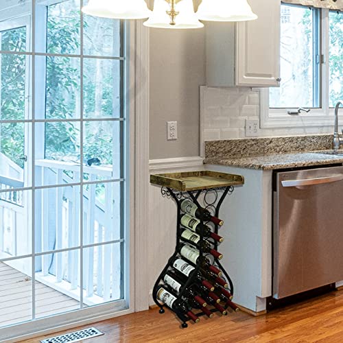 Rustic Wood Wine Rack for Home & Bar