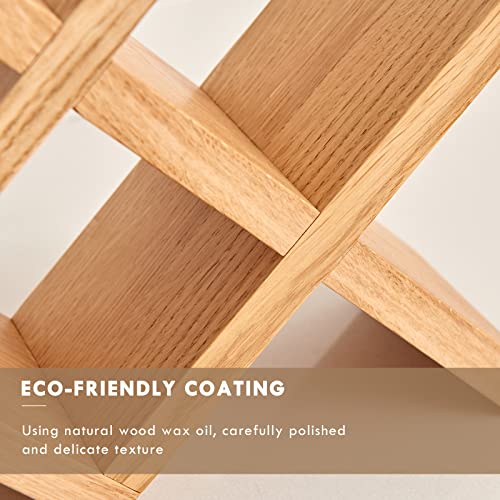 Oak Wine Bottle Holder for Countertop and Display Cabinets