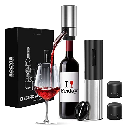 Electric Wine Opener Gift Set with Aerating Pourer
