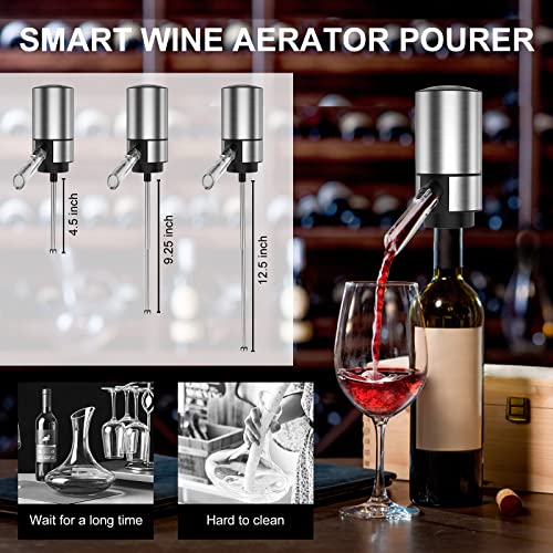 Electric Wine Opener Gift Set with Aerating Pourer