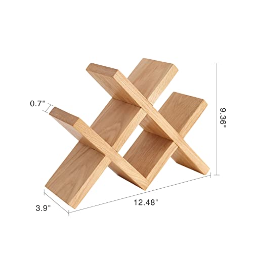 Oak Wine Bottle Holder for Countertop and Display Cabinets