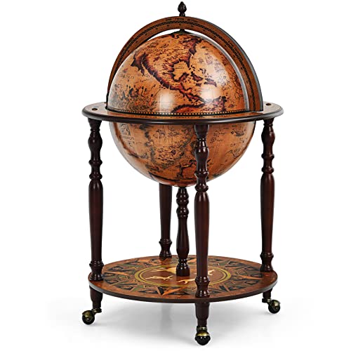 18" Italian Replica Globe Bar Liquor Cart